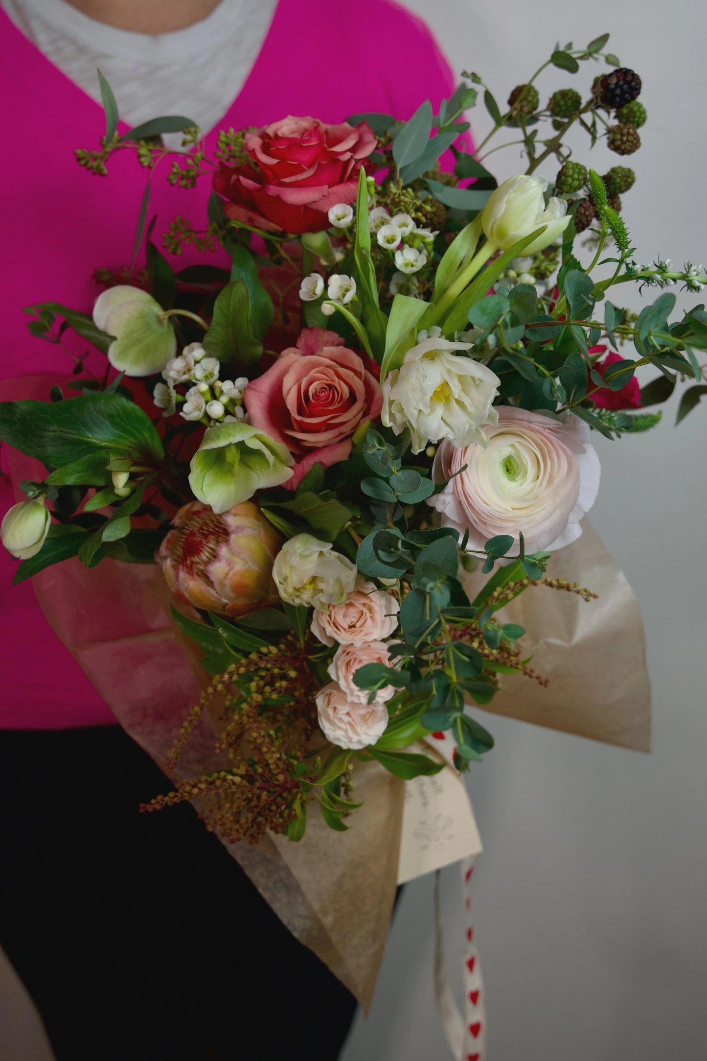 Gimme a Hug Wrapped Bouquet (Available 2/13-2/14)