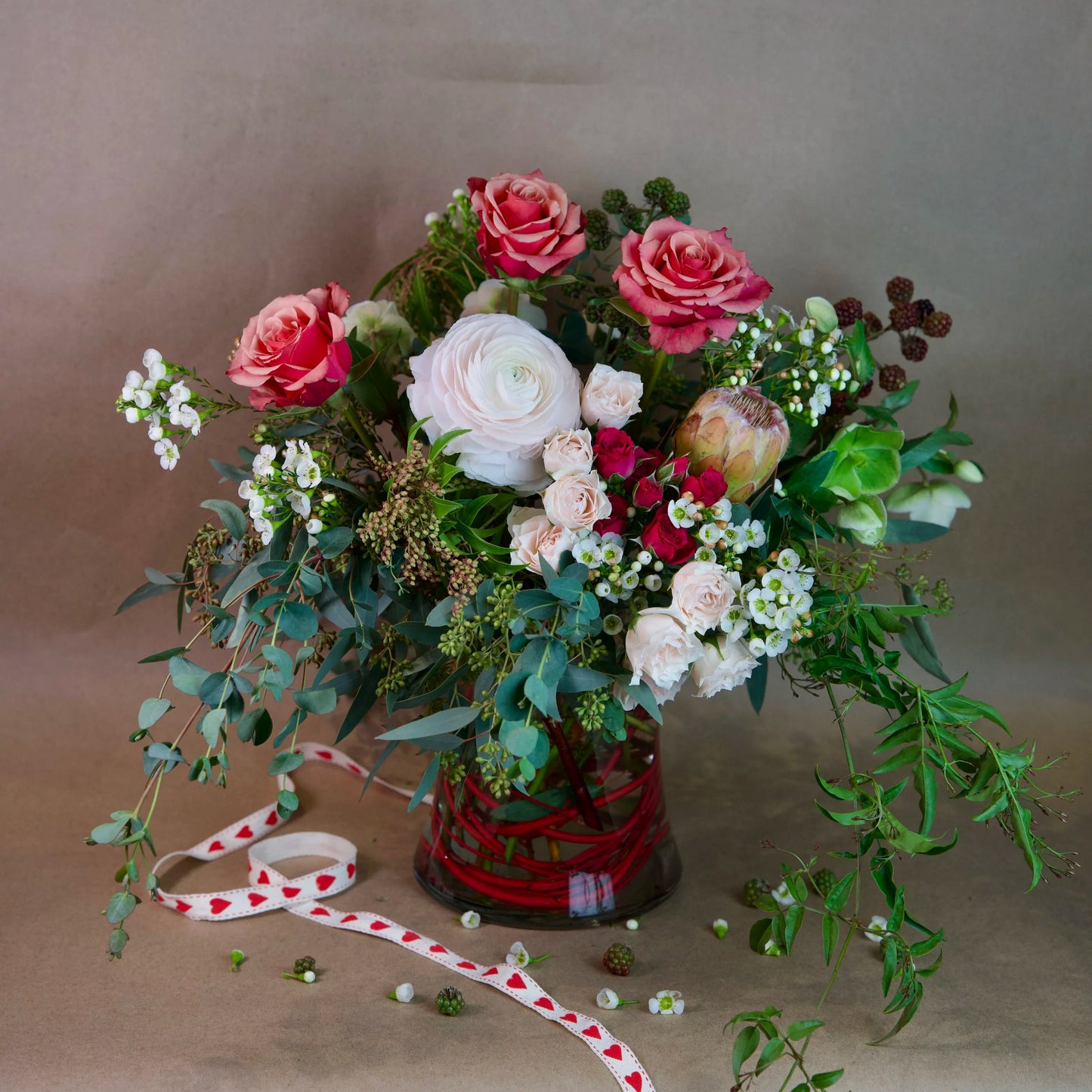 Whole Lotta Lovin'  Valentine's Day Flowers (Vase Arrangements) (Available 2/13-2/14)