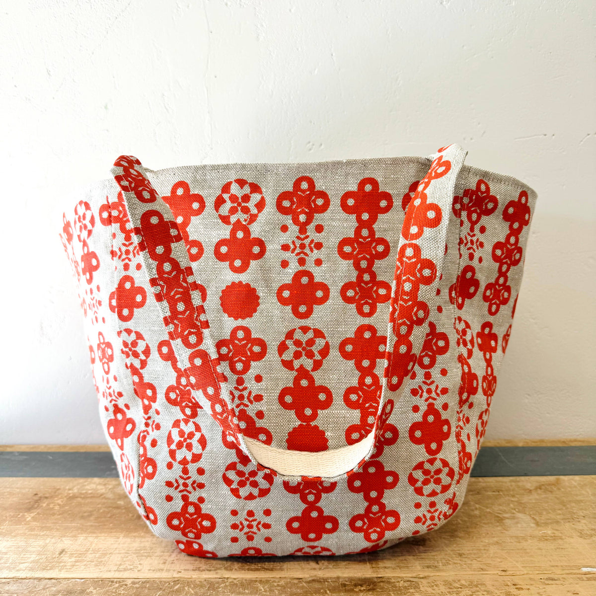 Nordic Heavy Linen Boho Tote Bag