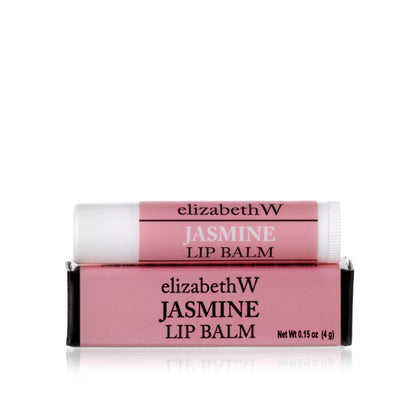 Elizabeth W Jasmine Lip Balm packaging on a white background